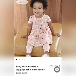 🌼$15 NWT Snoopy Dress And Leggings Set